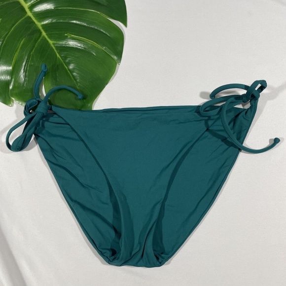 NEW Becca Color‎ Code Side Tie Bikini Bottoms in Fern Green [ Large ] - Picture 1 of 8